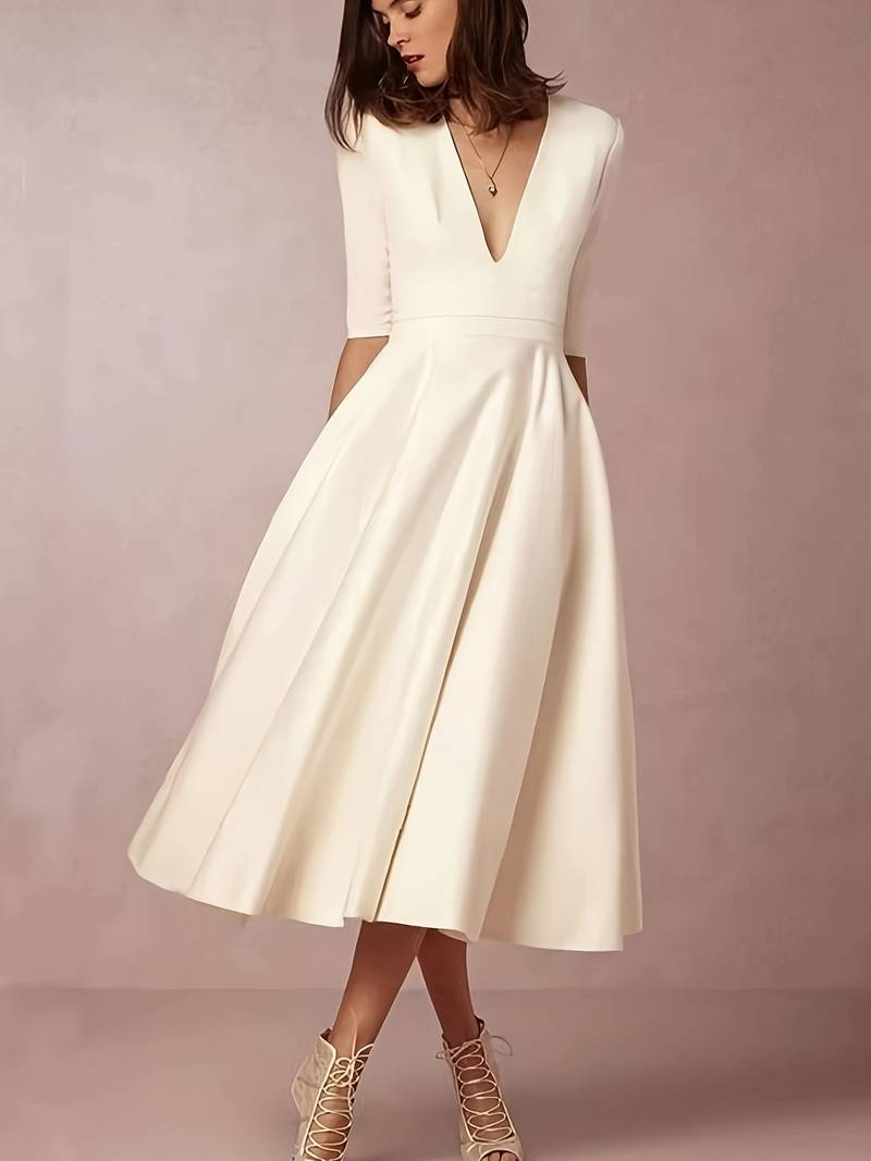 Women's Retro A-Line Swing Dress – Vintage Flared Party Dress