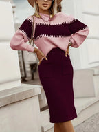 Women's Ribbed Sweater Set – Matching Knit Skirt Set