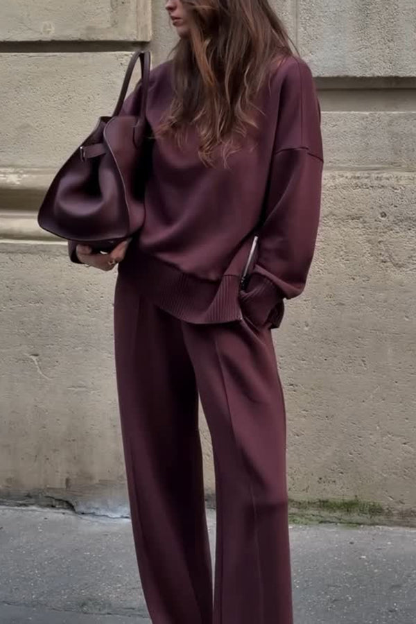 Women's Knit Co-Ord Set – High Neck Sweater & Pants
