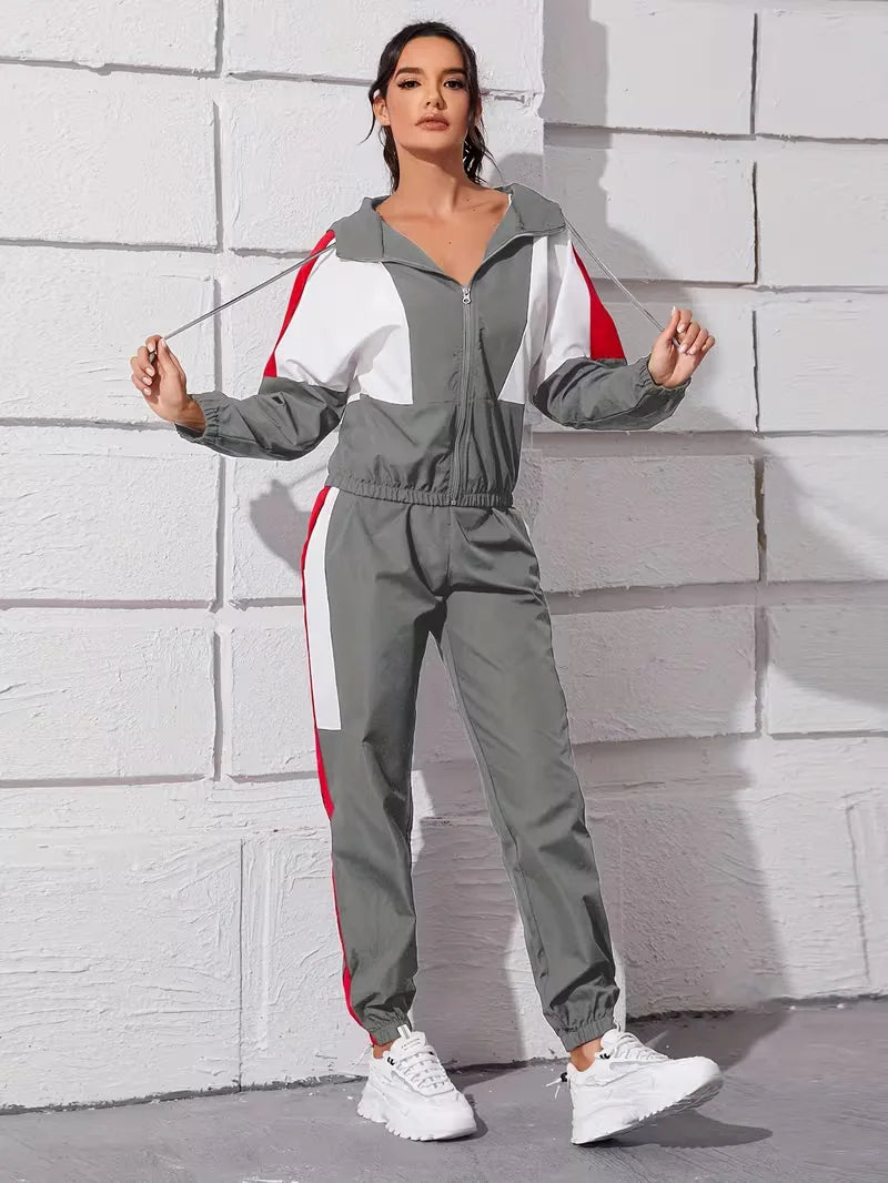 Women's Hooded Lounge Set – Zip-Up Legging Set