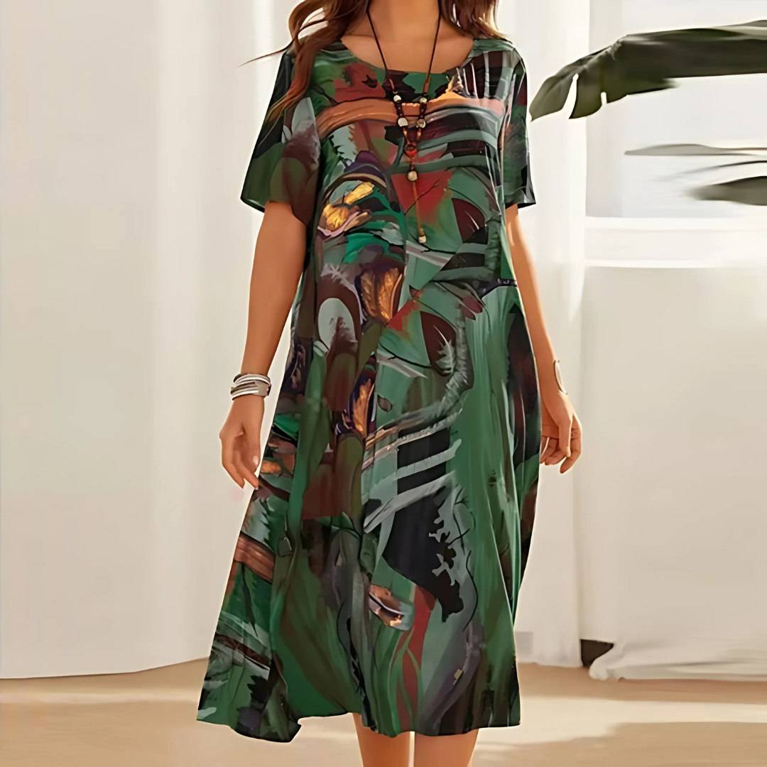 Women's Floral Midi Dress – Party Occasion Dress – Valerie