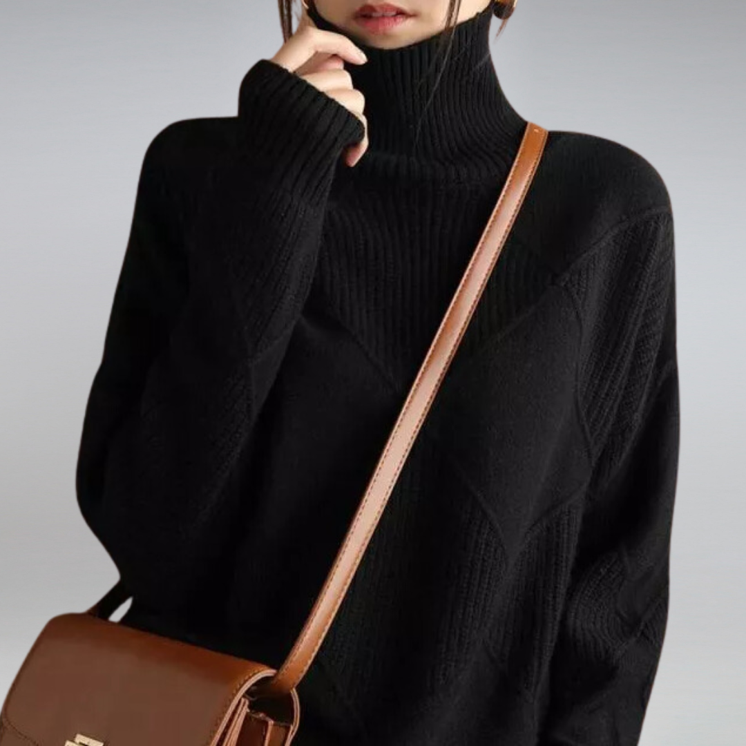 Women's Turtleneck Sweater – Winter Knit Sweater – Penelope