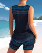 Women's Tummy Control Tankini Set – Flattering Swim Set – Blanche