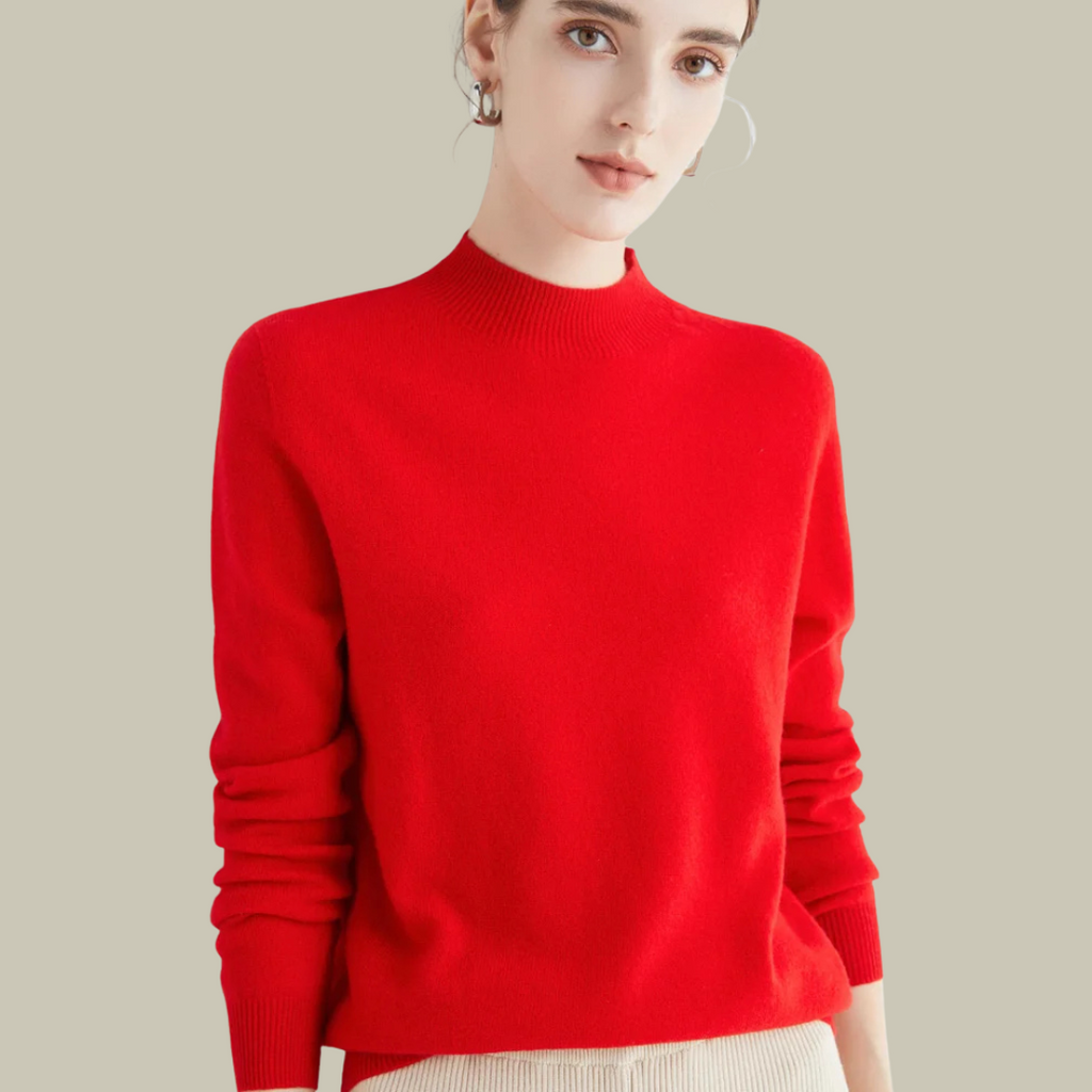 Women's Roll Neck Sweater – Fitted Turtleneck Winter Sweater