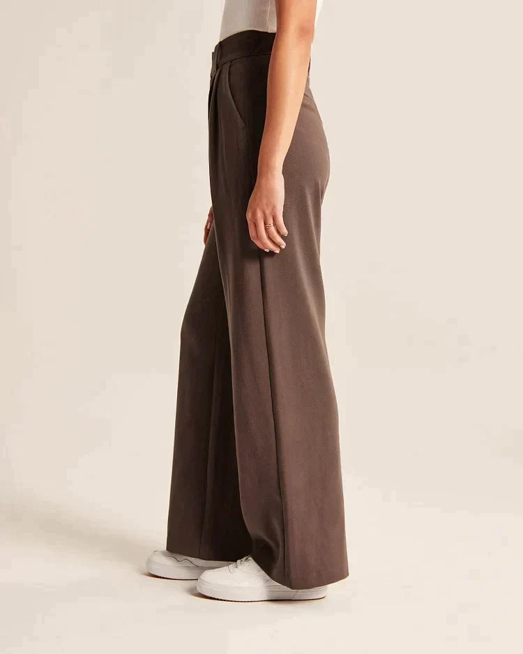 Women's High Waist Wide Leg Pants – Tailored Flowy Dress Trousers