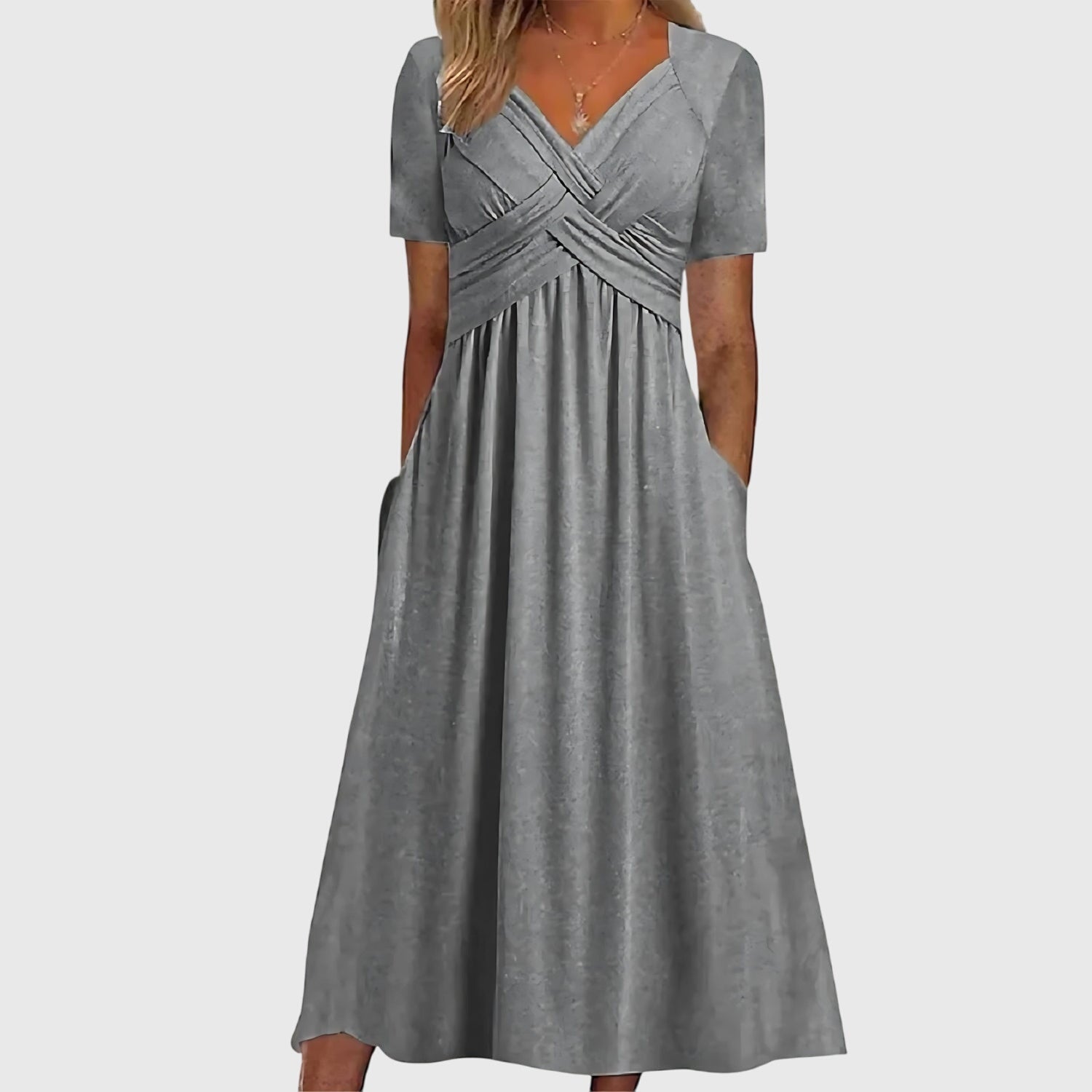 Women's Tummy Control Dress – Flattering Midi Dress – Viola
