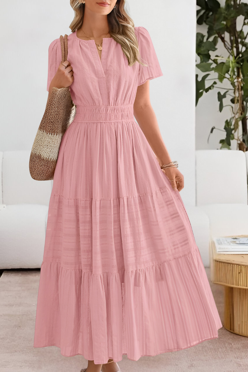 Women's Boho Midi Dress – Flowy Summer Dress