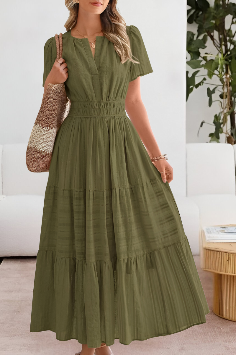 Women's Boho Midi Dress – Flowy Summer Dress