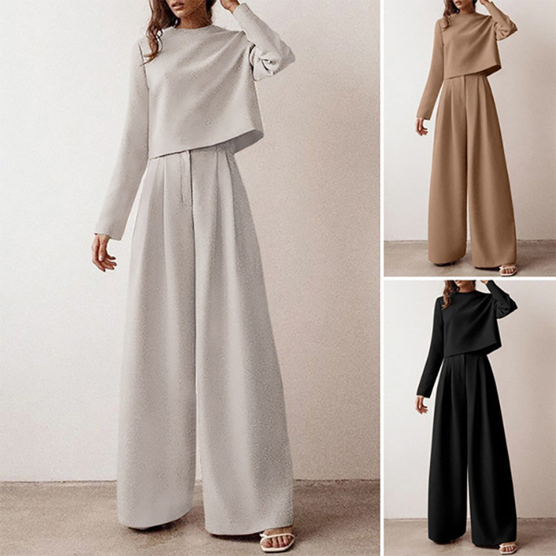 Women's Palazzo Pants Set – Relaxed Two-Piece Occasion Set