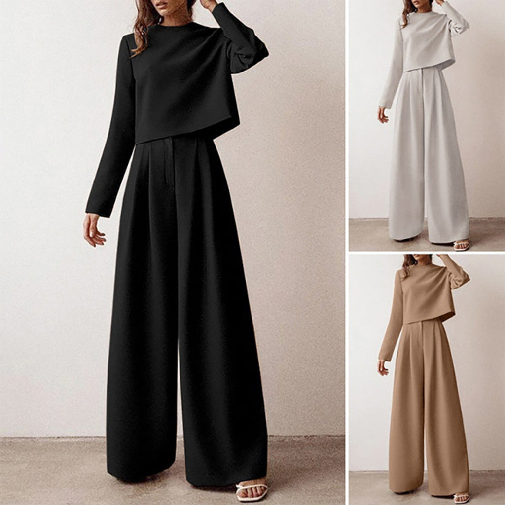Women's Palazzo Pants Set – Relaxed Two-Piece Occasion Set