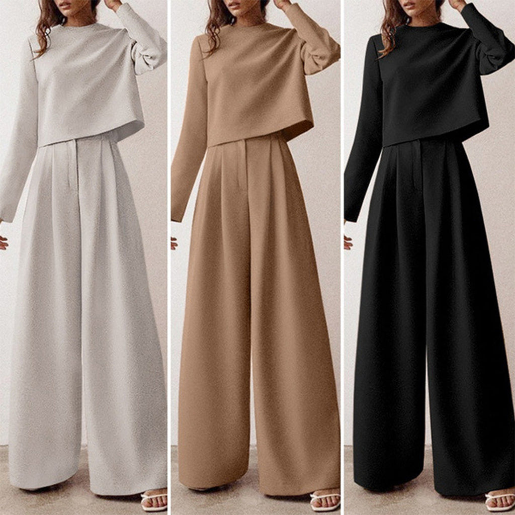 Women's Palazzo Pants Set – Relaxed Two-Piece Occasion Set