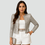 Women's Sequin Blazer – Glamorous Evening Blazer – Scarlett