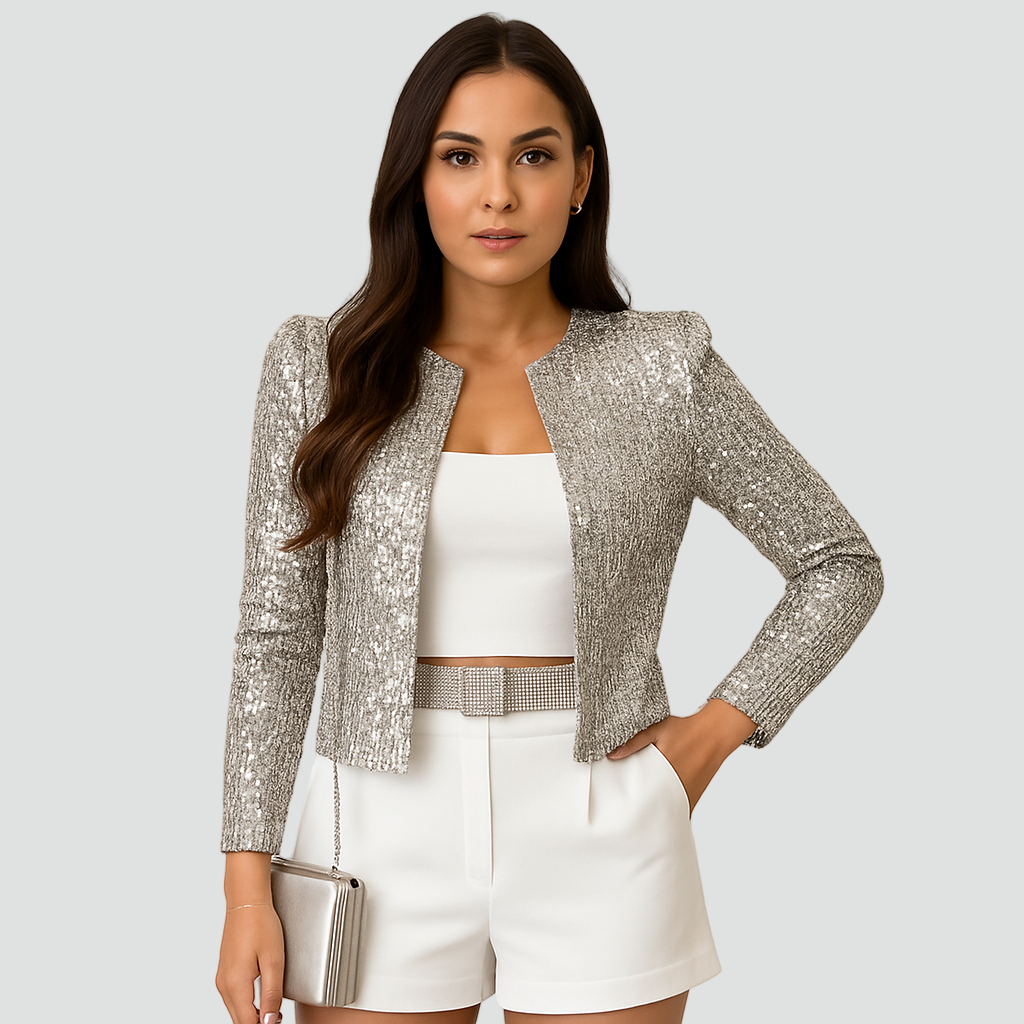 Women's Sequin Blazer – Glamorous Evening Blazer – Scarlett
