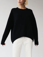 Women's Relaxed Oversized Sweater – Crew Neck Long Sleeve Knit Pullover