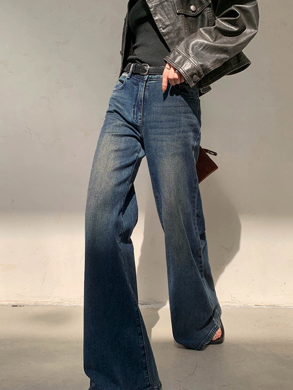 Women's Flared Jeans – High Waist Denim Jeans – Monika