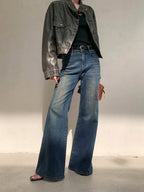 Women's Flared Jeans – High Waist Denim Jeans – Monika