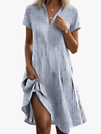 Women's Patterned Floral Midi Dress – Flowy Summer Dress