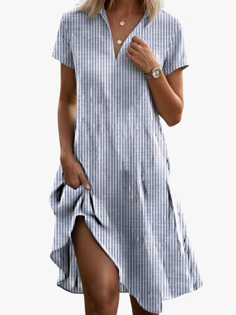 Women's Patterned Floral Midi Dress – Flowy Summer Dress