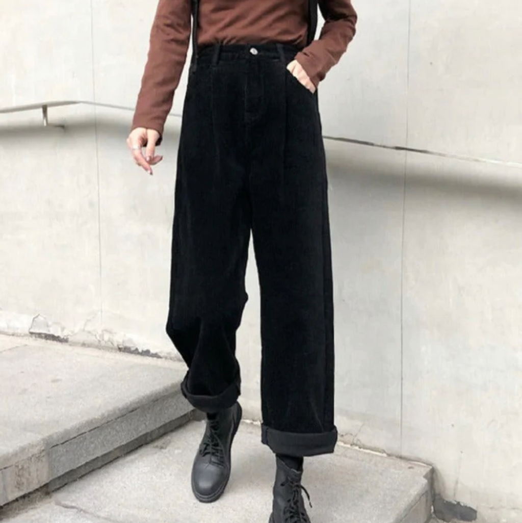 Women's Corduroy Wide Leg Pants – Casual Everyday Cord Pants