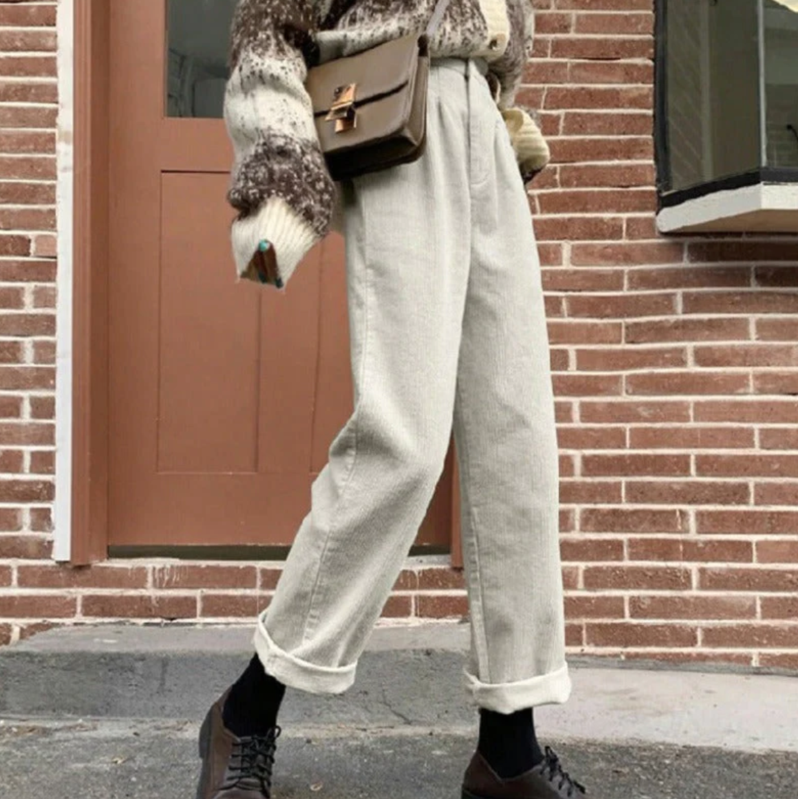 Women's Corduroy Wide Leg Pants – Casual Everyday Cord Pants