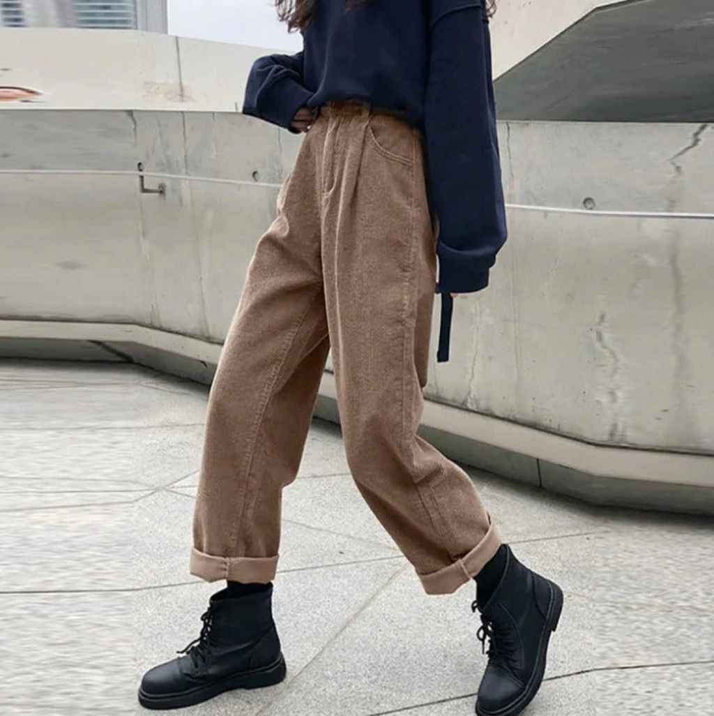 Women's Corduroy Wide Leg Pants – Casual Everyday Cord Pants