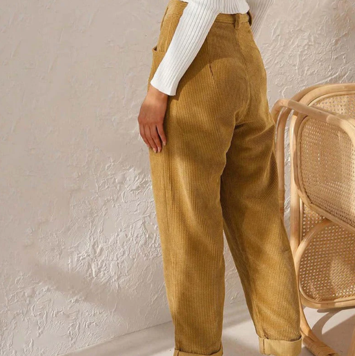 Women's Corduroy Wide Leg Pants – Casual Everyday Cord Pants