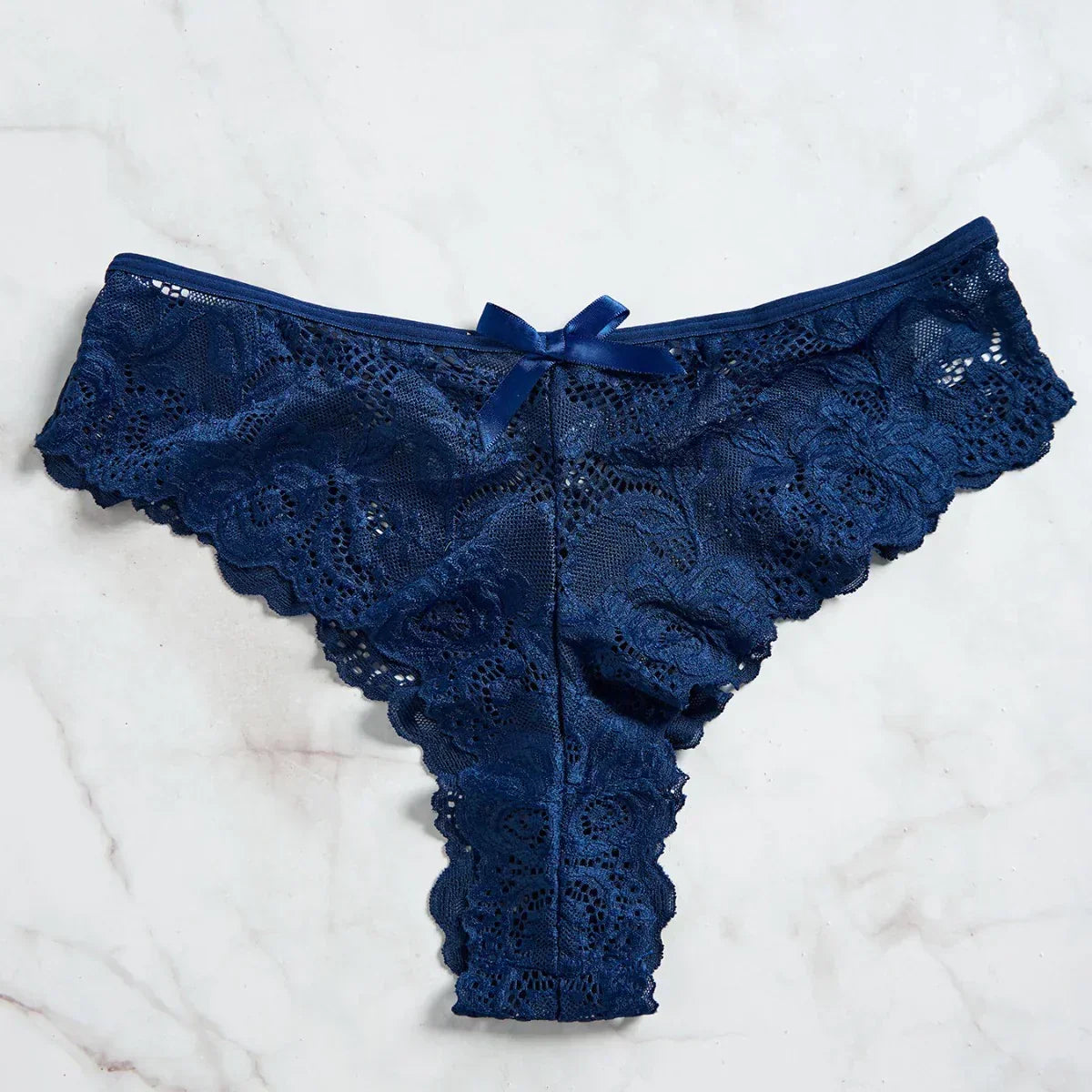 Women's Sheer Floral Lingerie Set – Lace Bra & Matching Panty Set