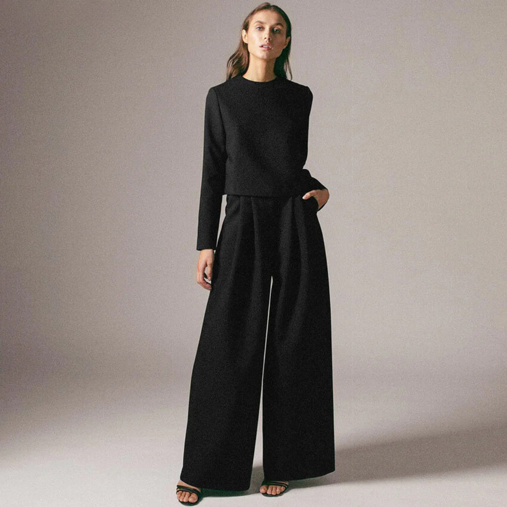 Women's Palazzo Pants Set – Relaxed Two-Piece Occasion Set