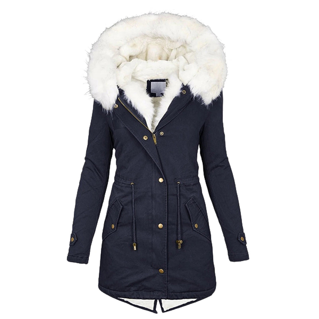 Women's Wind Resistant Winter Jacket – Hooded Fleece Lined Cold Weather Coat
