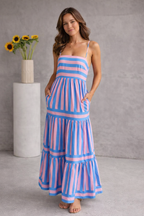 Women's Striped Maxi Dress – Vacation Summer Dress