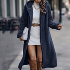 Women's Fluffy Hooded Winter Coat – Longline Cold Weather Jacket