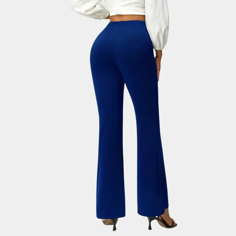 Women's Fitted Flare Pants – High Waist Flared Leg Trousers