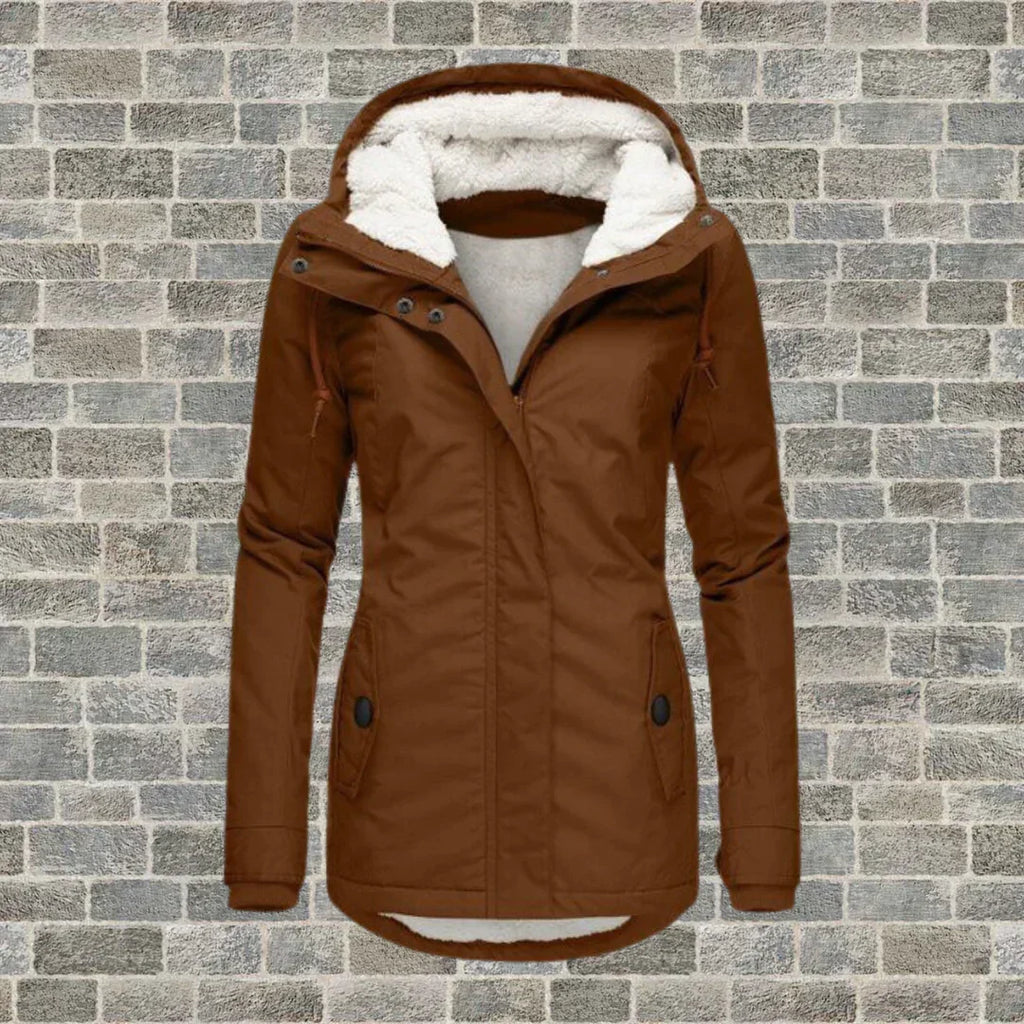 Women's Insulated Fur Hood Parka – Long Cold Weather Winter Coat