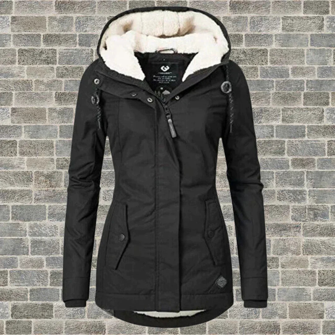 Women's Insulated Fur Hood Parka – Long Cold Weather Winter Coat