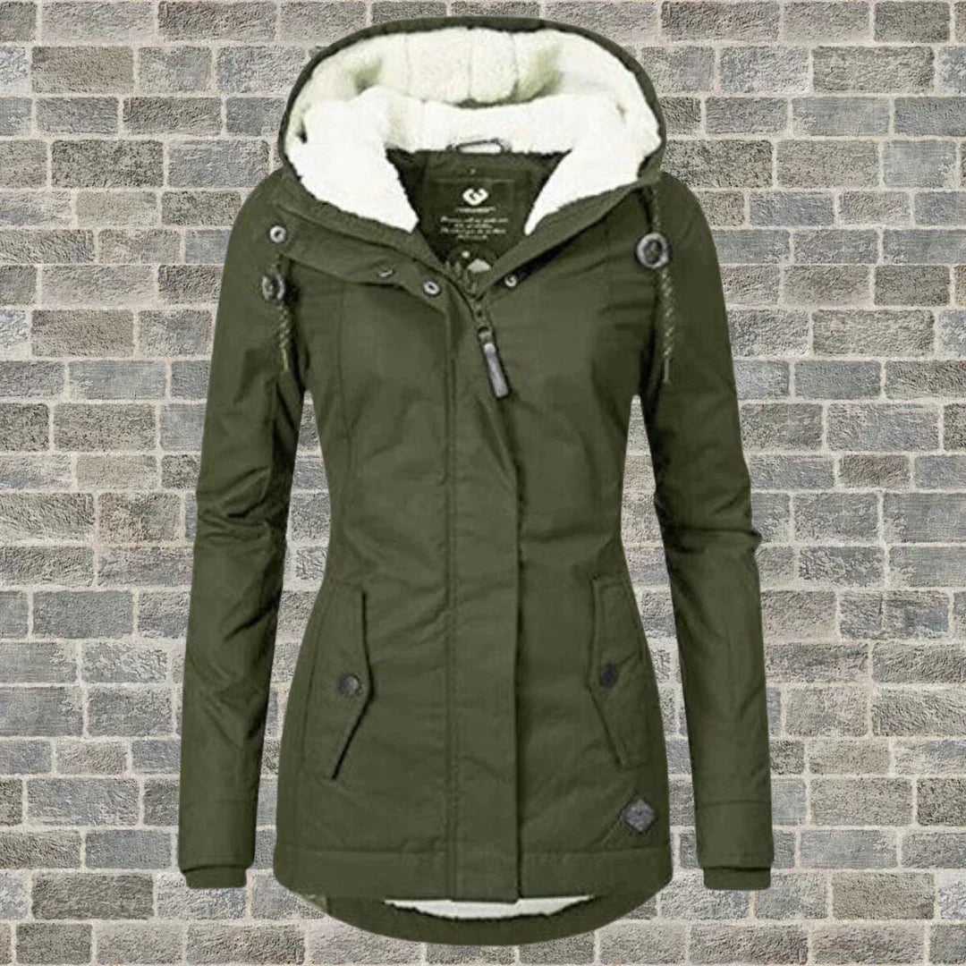 Women's Insulated Fur Hood Parka – Long Cold Weather Winter Coat