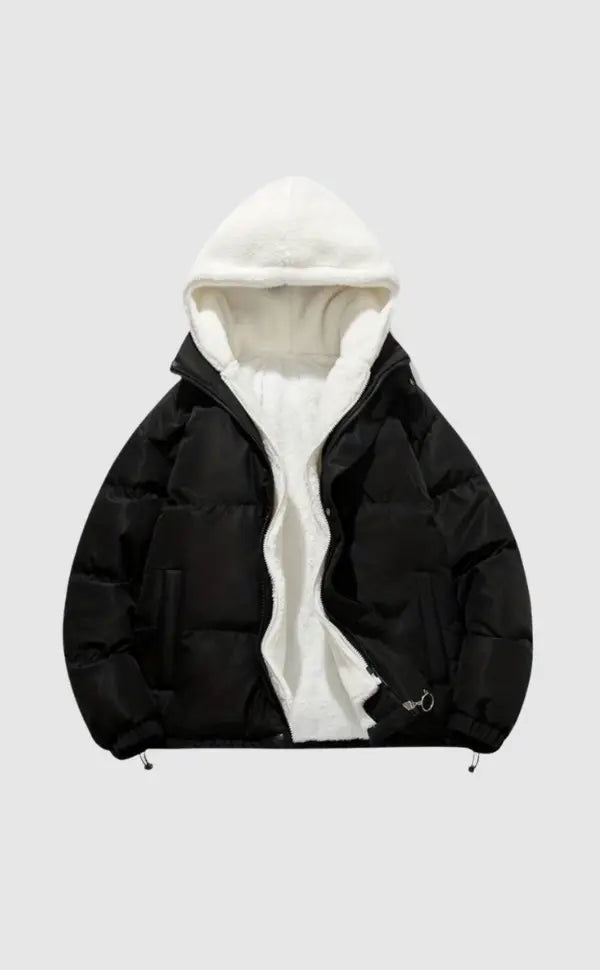 Women's Hooded Winter Jacket – Warm Lined Zip-Up Jacket