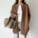 Women's Relaxed Pocket Cardigan – Long Sleeve Open Front Cardigan