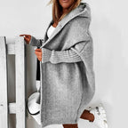 Women's Oversized Open Cardigan – Batwing Sleeve Relaxed Cardigan