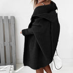 Women's Oversized Open Cardigan – Batwing Sleeve Relaxed Cardigan