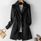 Women's Tailored Long Trench Coat – Lightweight Classic Transitional Coat