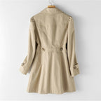Women's Tailored Long Trench Coat – Lightweight Classic Transitional Coat