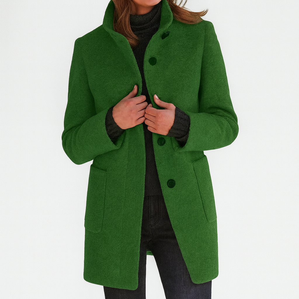 Women’s Classic Long Coat – Timeless Elegant Fit - Camila