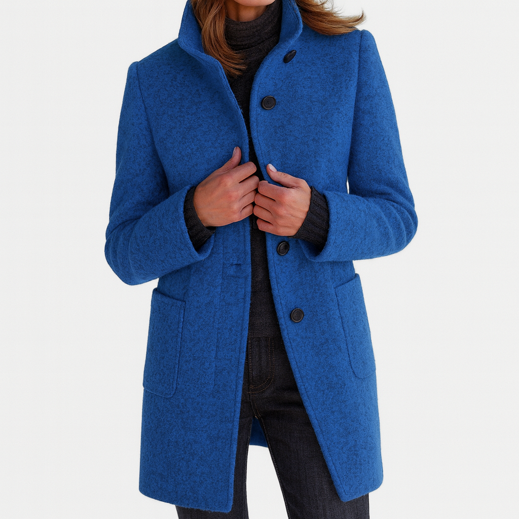Women’s Classic Long Coat – Timeless Elegant Fit - Camila