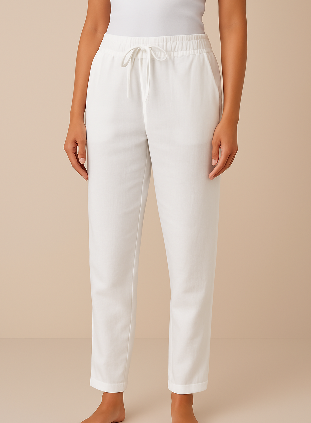 Women's Tailored Straight Leg Trousers – High Waist Everyday Dress Pants
