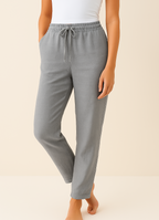Women's Tailored Straight Leg Trousers – High Waist Everyday Dress Pants