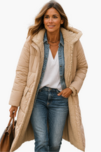Women's Winter Coat – Long Zip-Up Winter Coat – Noelle