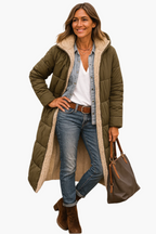 Women's Winter Coat – Long Zip-Up Winter Coat – Noelle