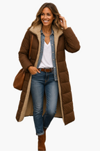 Women's Winter Coat – Long Zip-Up Winter Coat – Noelle