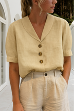 Women's Wrap Neck Blouse – Elegant Summer Blouse