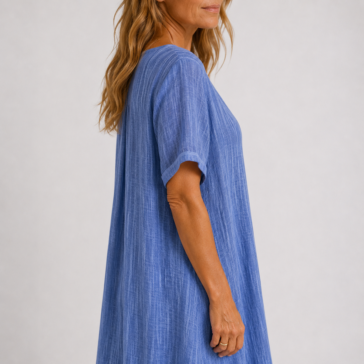 Women's Relaxed V-Neck Dress – Flowy Everyday Summer Dress